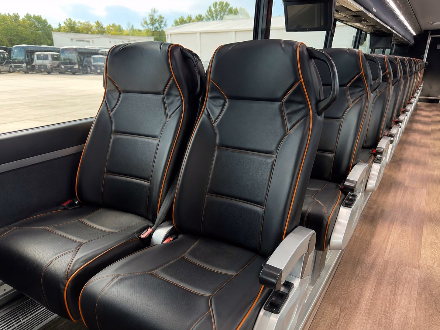 56 passenger charter bus interior